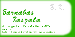 barnabas kaszala business card